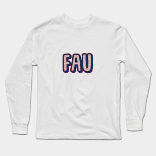 FAU glitter lettering Long Sleeve T-Shirt